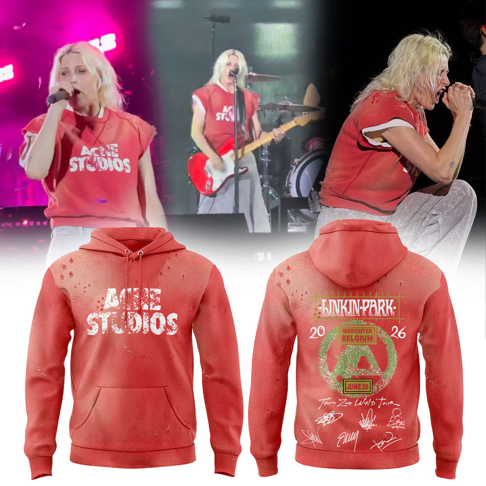 .Linkin Park brought their From Zero World Tour to Festivalpark in Werchter, Belgium. Hoodie