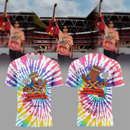 . Bruno Mars performs at Wembley Stadium, London. Shirt