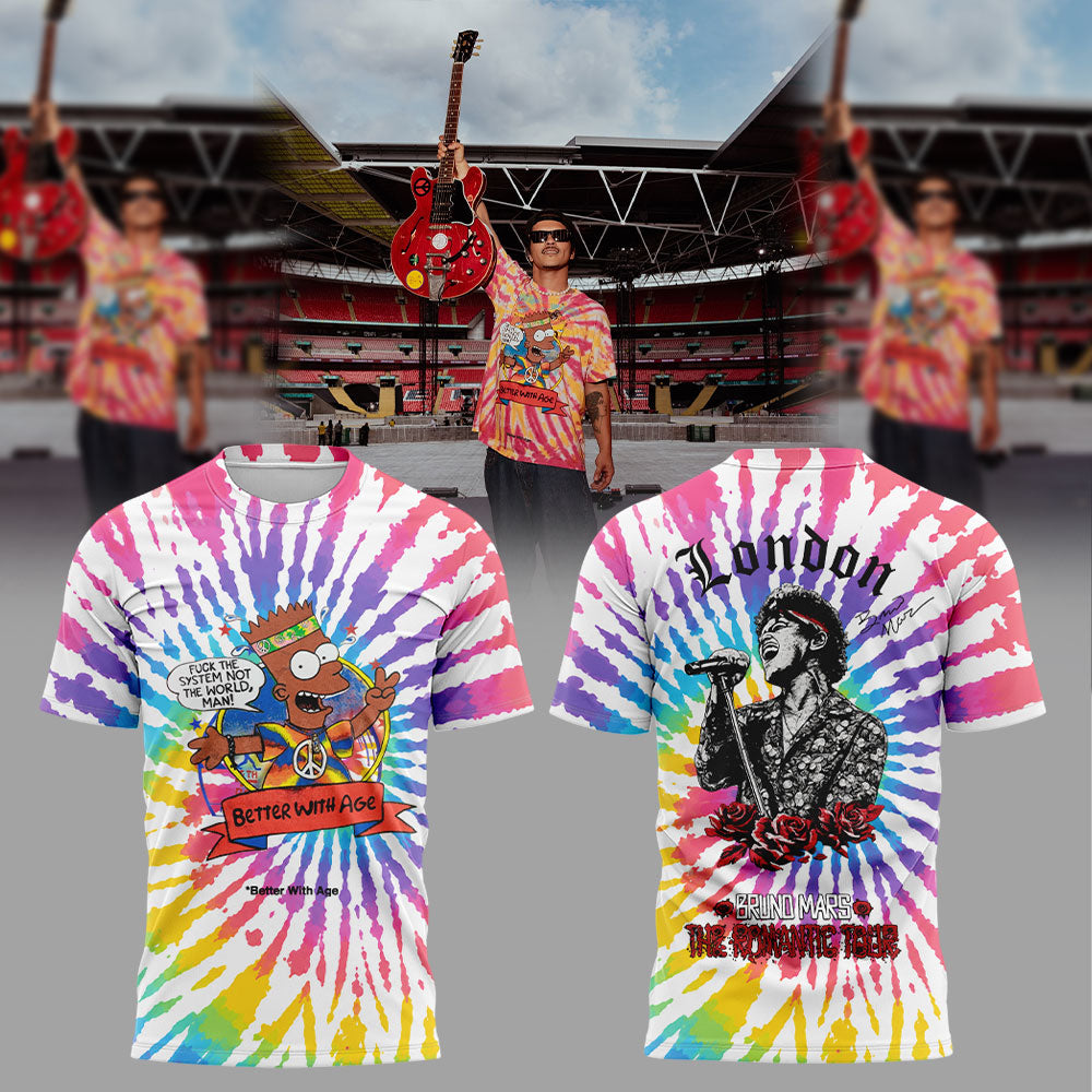 . Bruno Mars performs at Wembley Stadium, London. Shirt V3