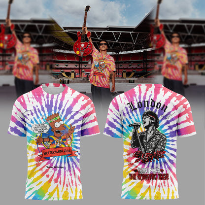 . Bruno Mars performs at Wembley Stadium, London. Shirt V3