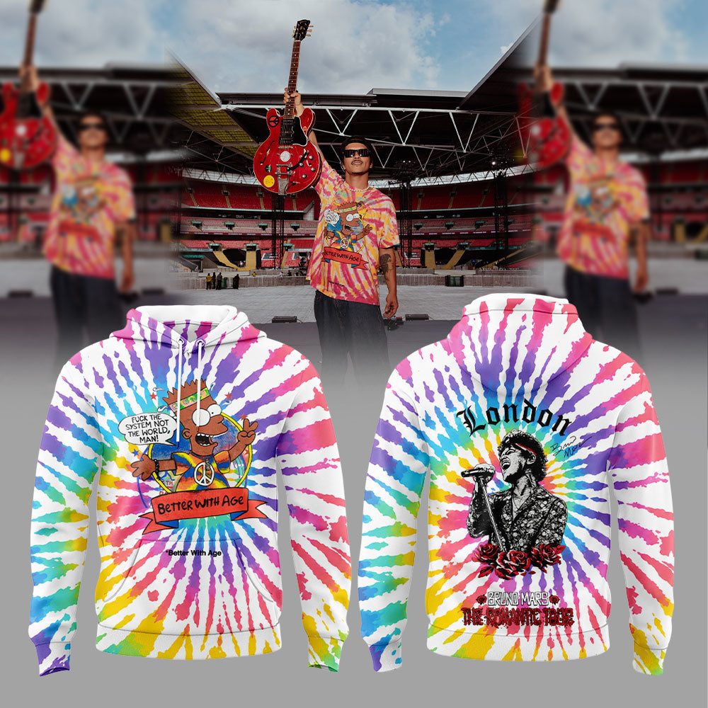 . Bruno Mars performs at Wembley Stadium, London. Hoodie V3