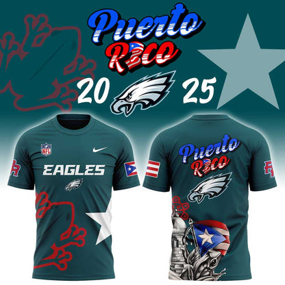 Philadelphia Eagles Puerto Rico Heritage Limited Combo T-Shirt