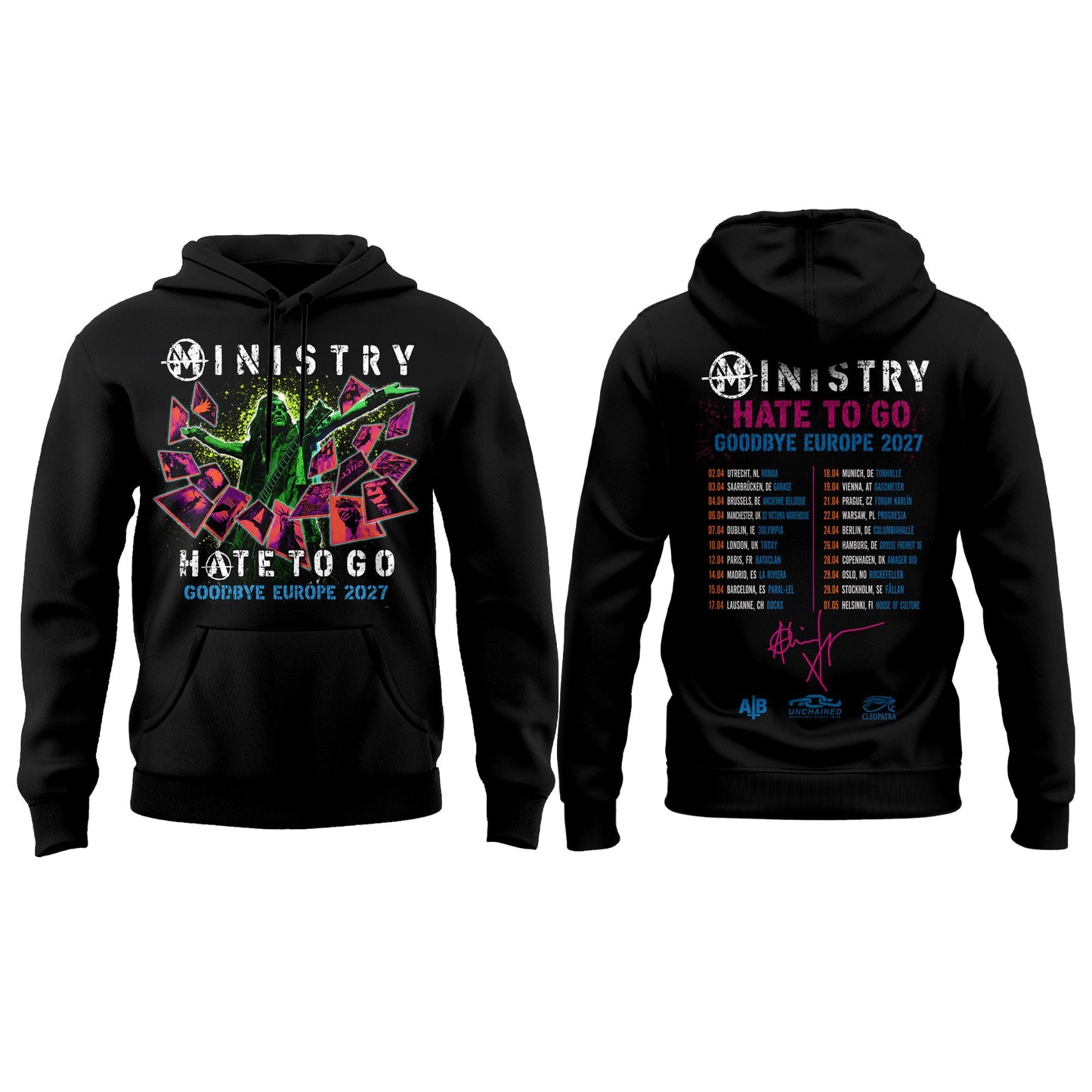 Ministry – Farewell Tour Hate to go Hoodie v8