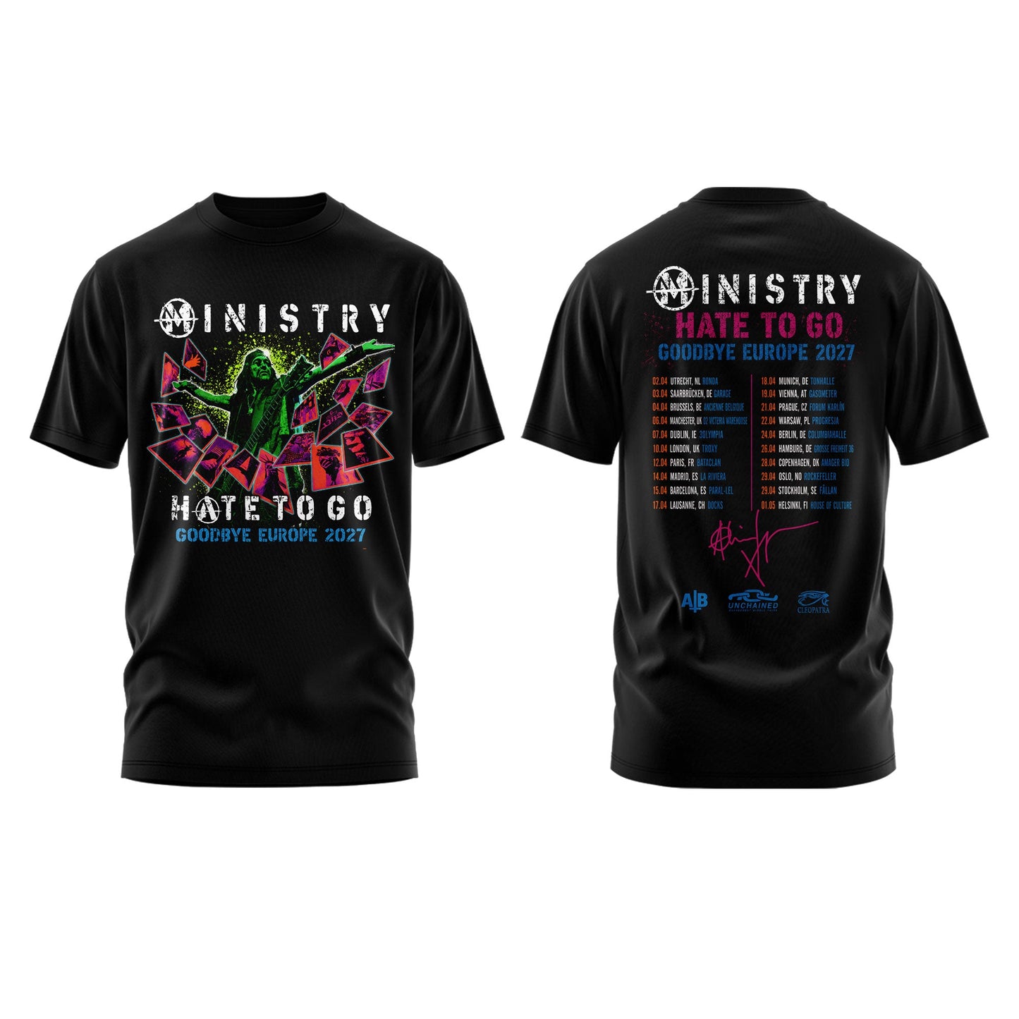Ministry – Farewell Tour Hate to go Tshirt v7