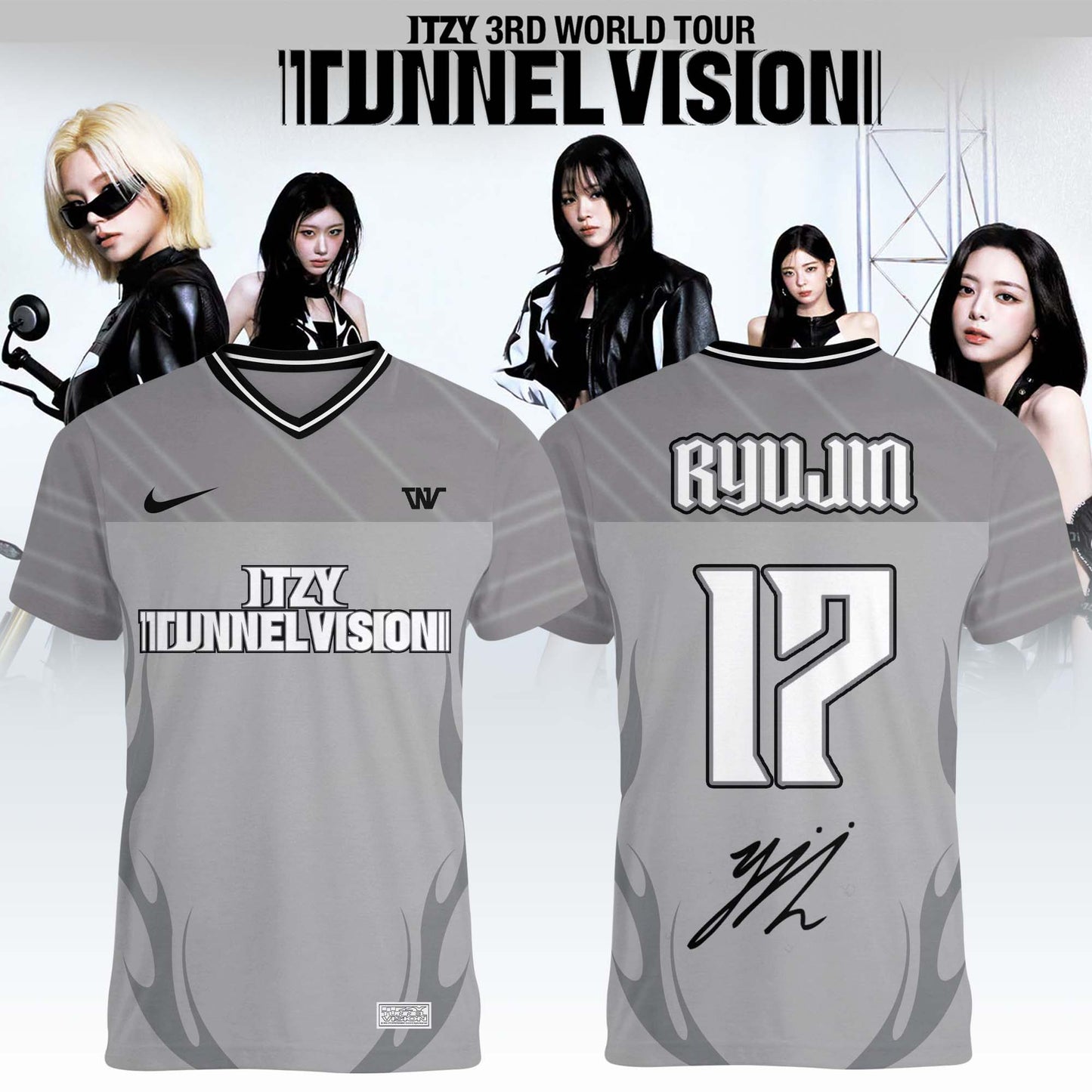 _.ITZY “Tunnel Vision” World Tour 2026 Limited Edition Signature – Football Jersey