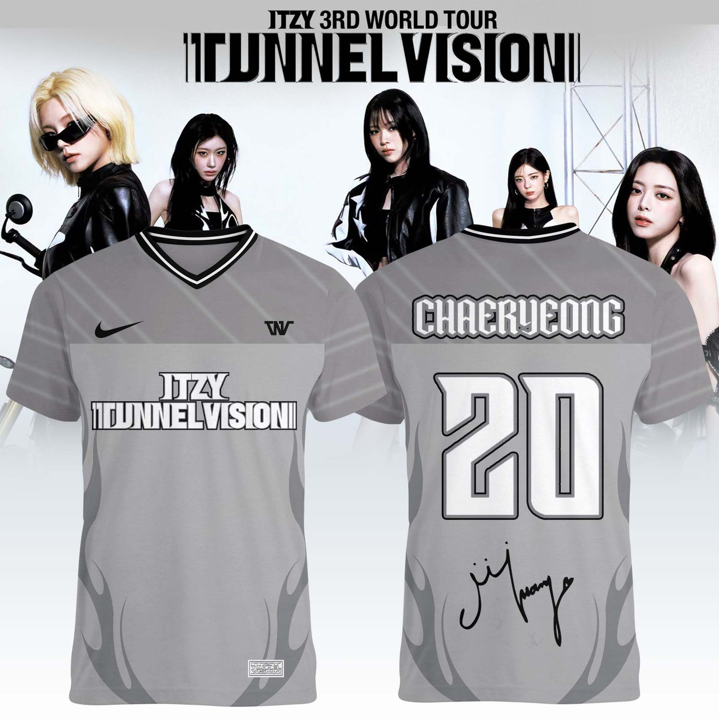 _.ITZY “Tunnel Vision” World Tour 2026 Limited Edition Signature – Football Jersey