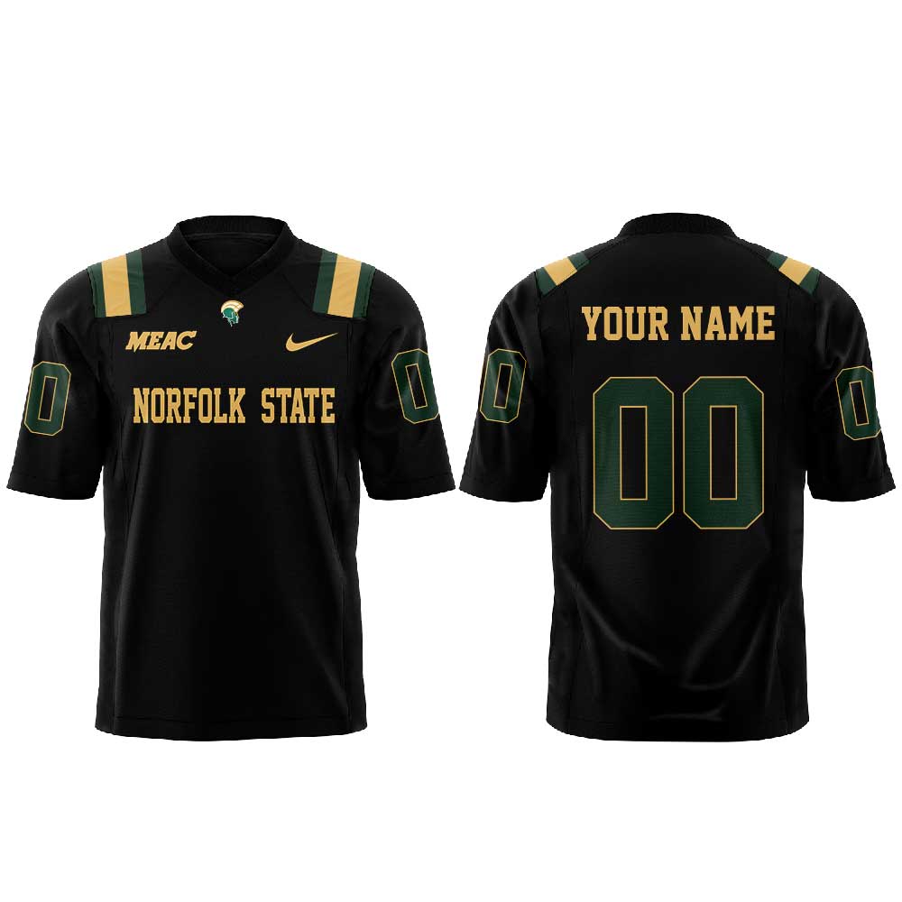 Norfolk State Football Dark Mode: Activated Football Jersey Custom Number