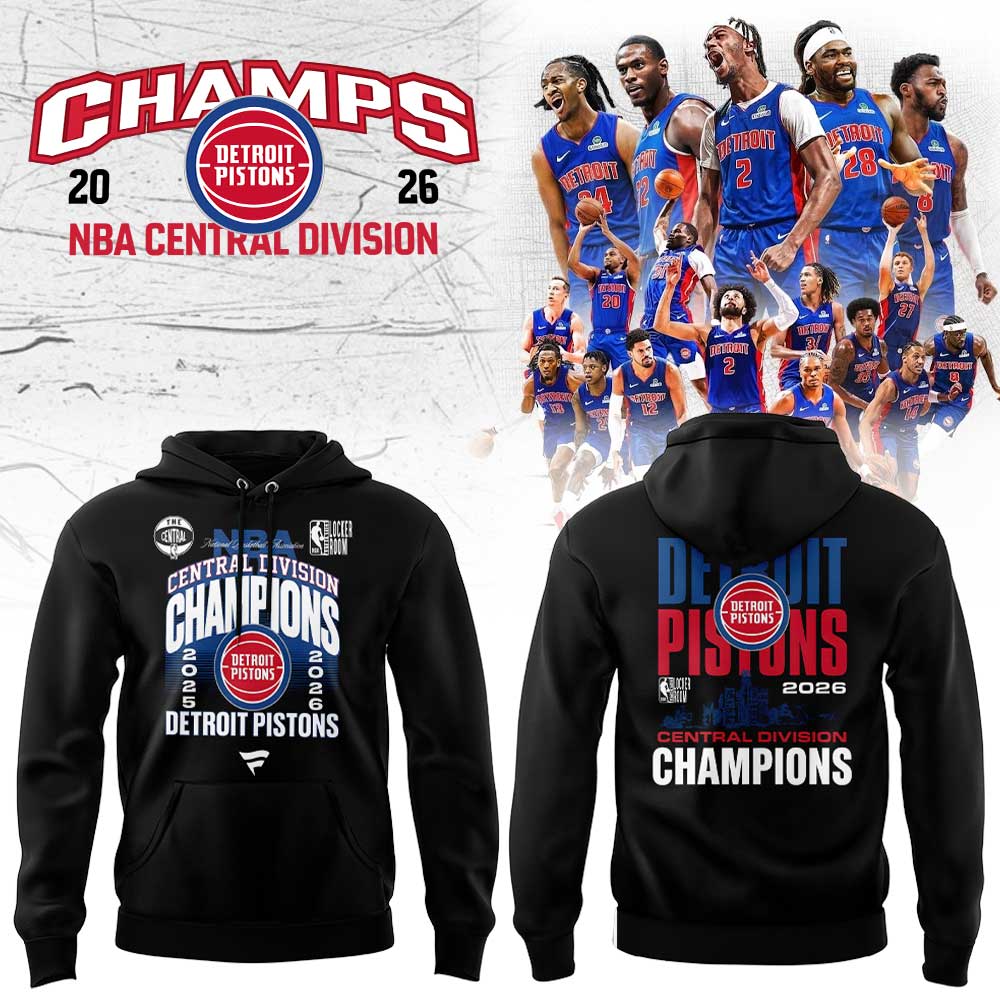 D Pistons First division championship since ’08 calls for some new merch Black Hoodie
