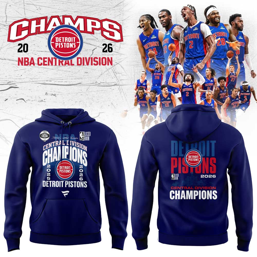 D Pistons First division championship since ’08 calls for some new merch Blue Hoodie