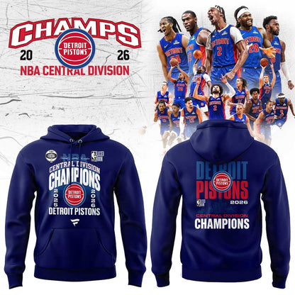 D Pistons First division championship since ’08 calls for some new merch Blue Hoodie