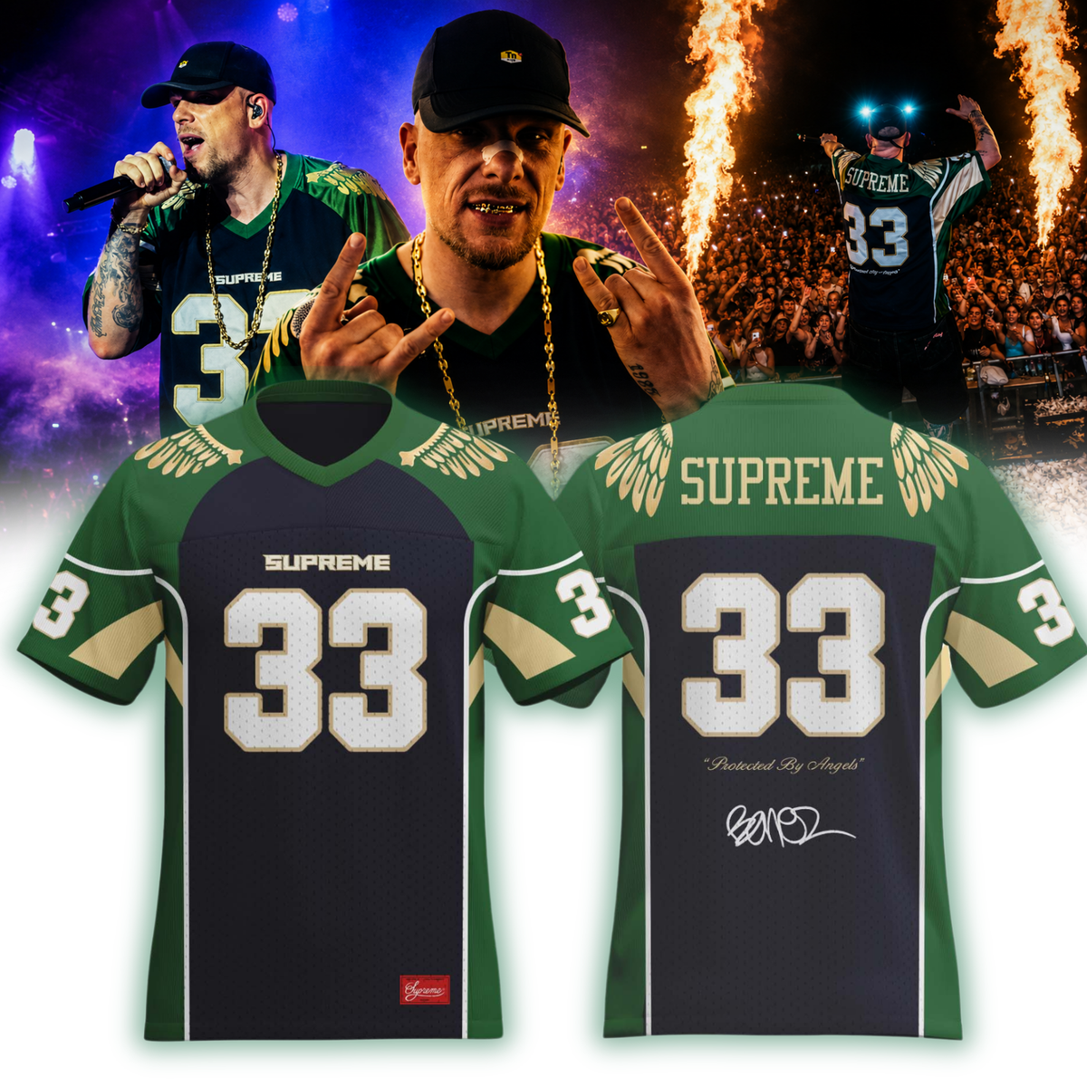Bonez MC x SUPREME . Limited Edition Jersey