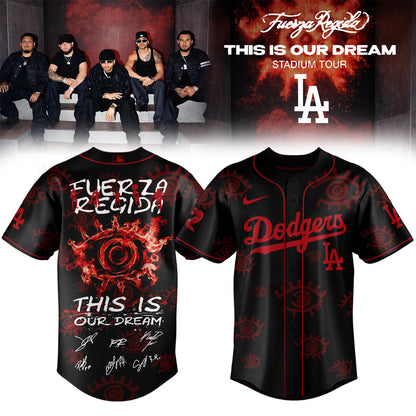 All Team X Fuerza Regida “This Is Our Dream Stadium Tour” 2026 Limited Edition Signature – Jersey