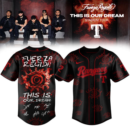 All Team X Fuerza Regida “This Is Our Dream Stadium Tour” 2026 Limited Edition Signature – Jersey