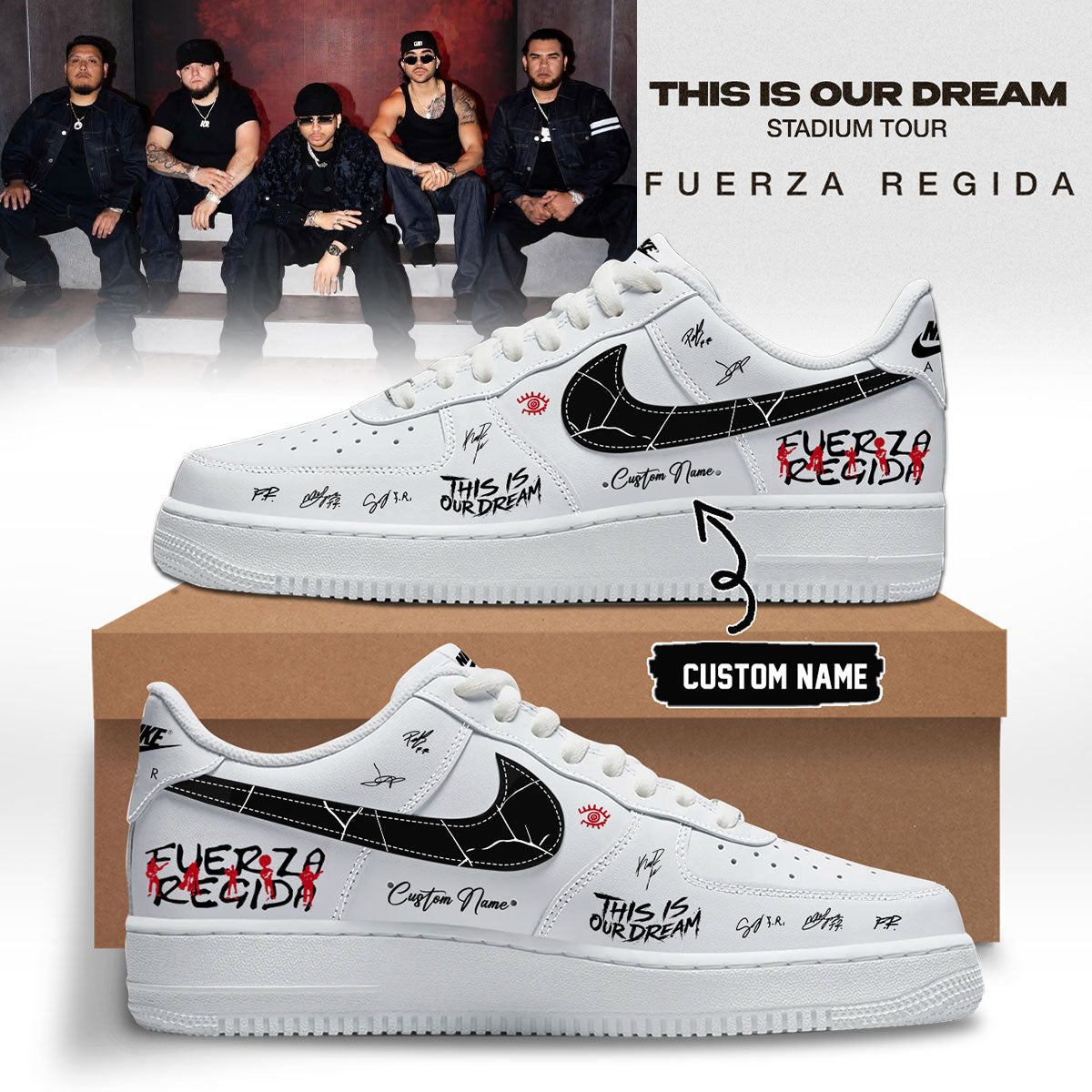 'Fuerza Regida “This Is Our Dream Stadium Tour” 2026 Limited Edition Signature – Shoes