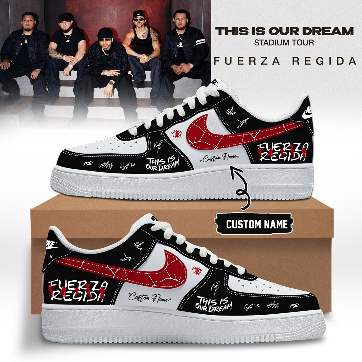 'Fuerza Regida “This Is Our Dream Stadium Tour” 2026 Limited Edition Signature – Shoes
