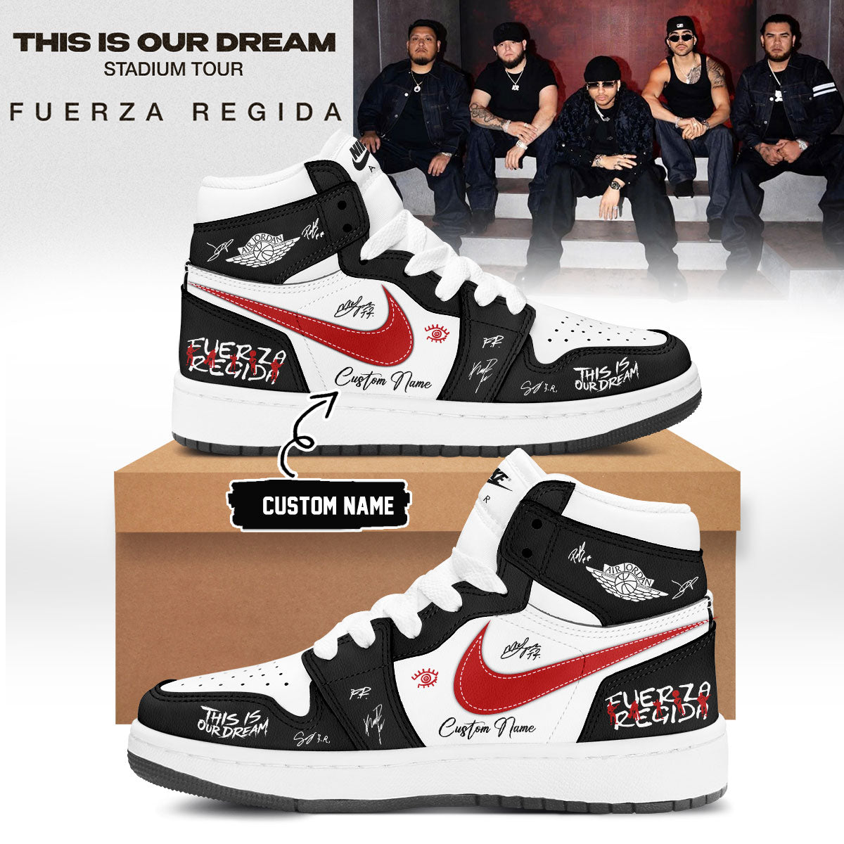 ,,.Fuerza Regida “This Is Our Dream Stadium Tour” 2026 Limited Edition Signature – Shoes