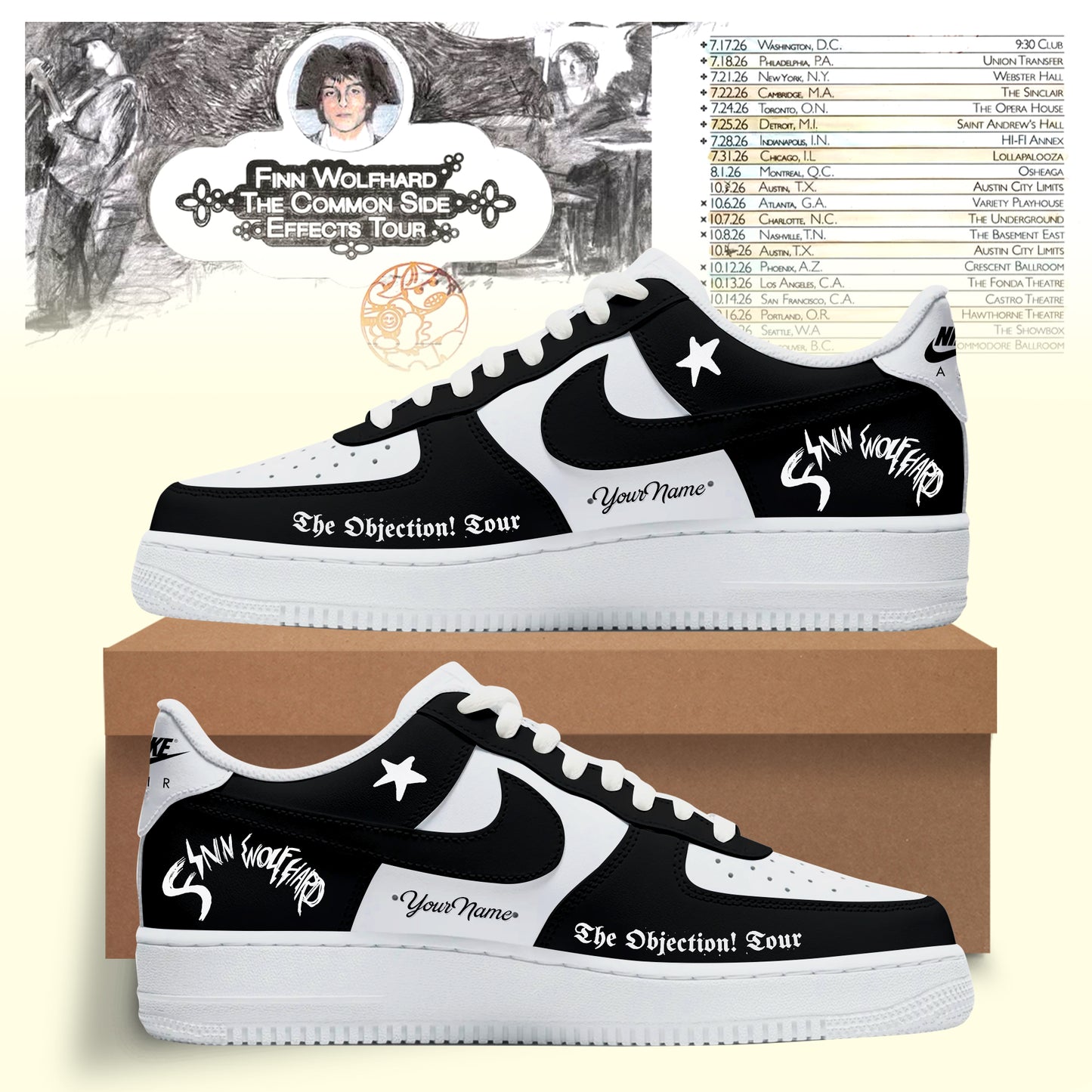 .Finn Wolfhard – The Common Side Effects Tour Sneaker