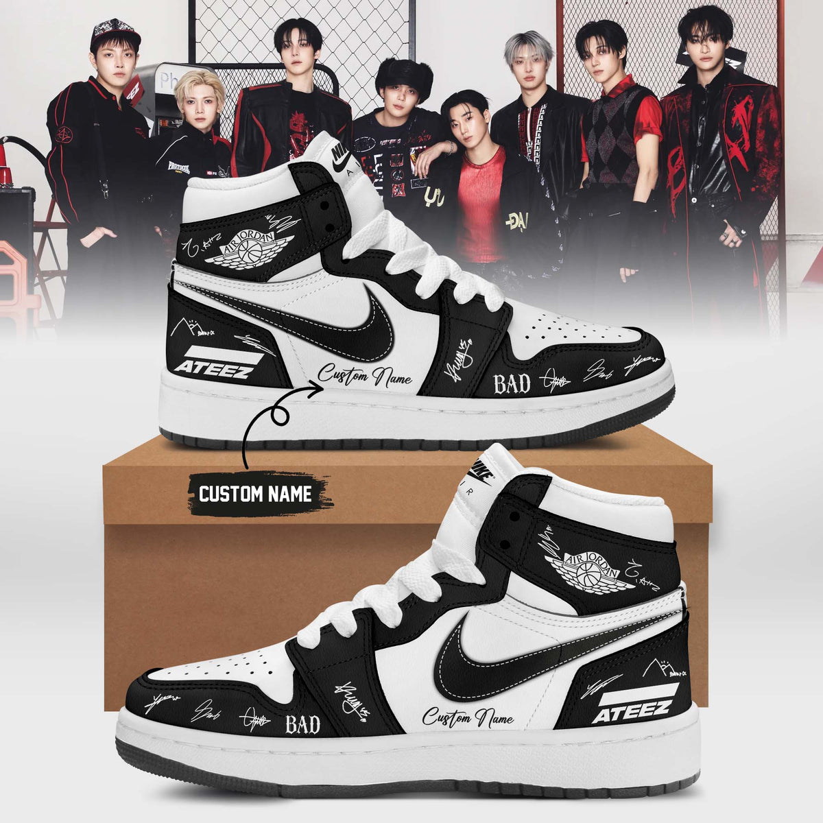 ATEEZ BAD signed Shoes 14