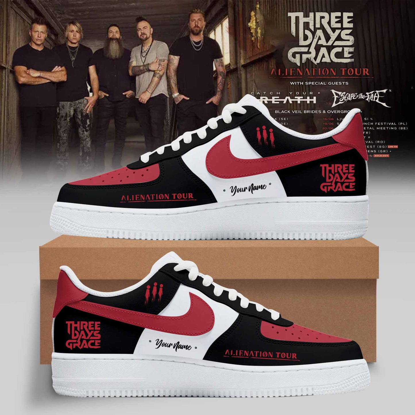 .THREE DAYS GRACE – ALIENATION TOUR 2026 OFFICIAL SNEAKER COLLECTION