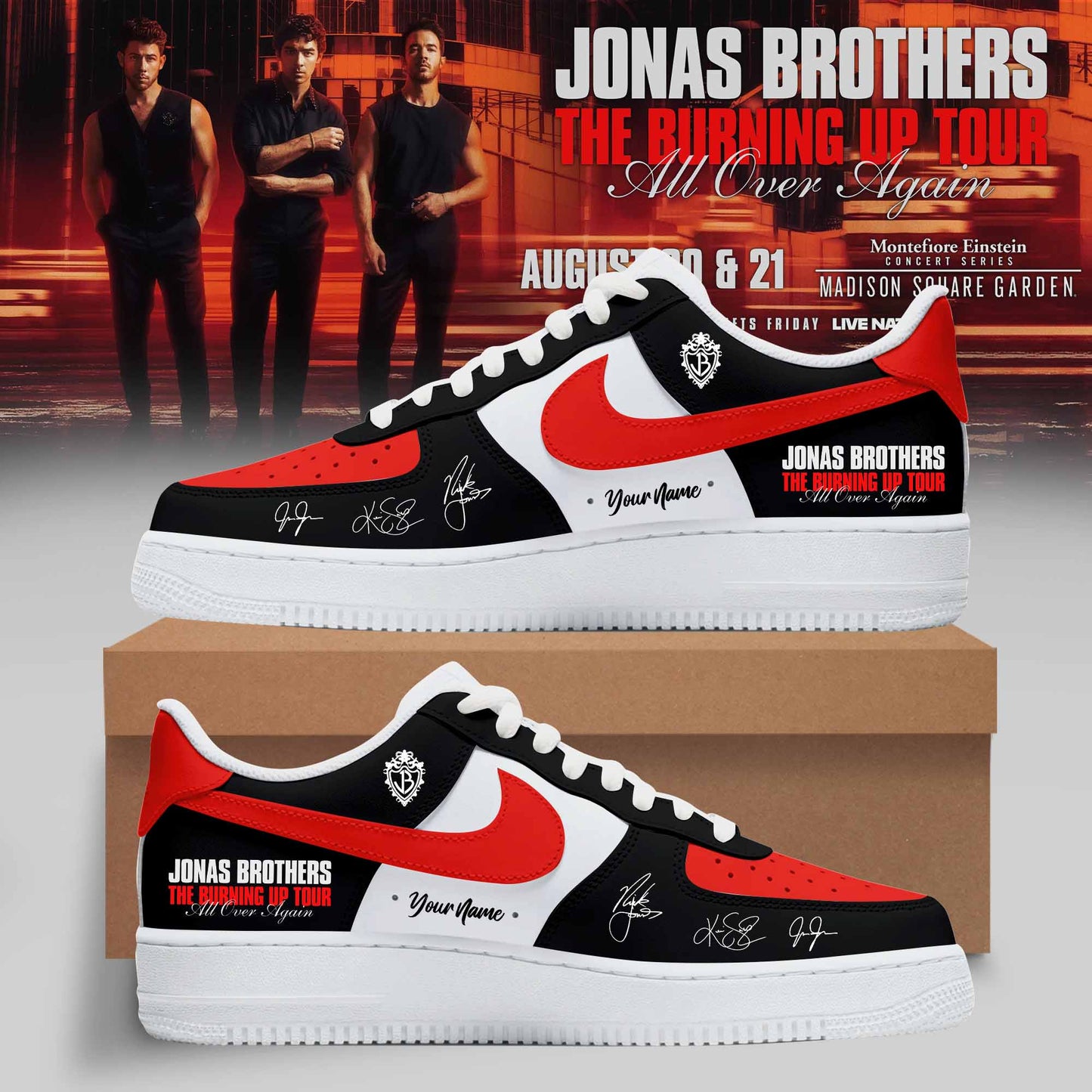 JONAS BROTHERS – THE BURNING UP TOUR SHOES