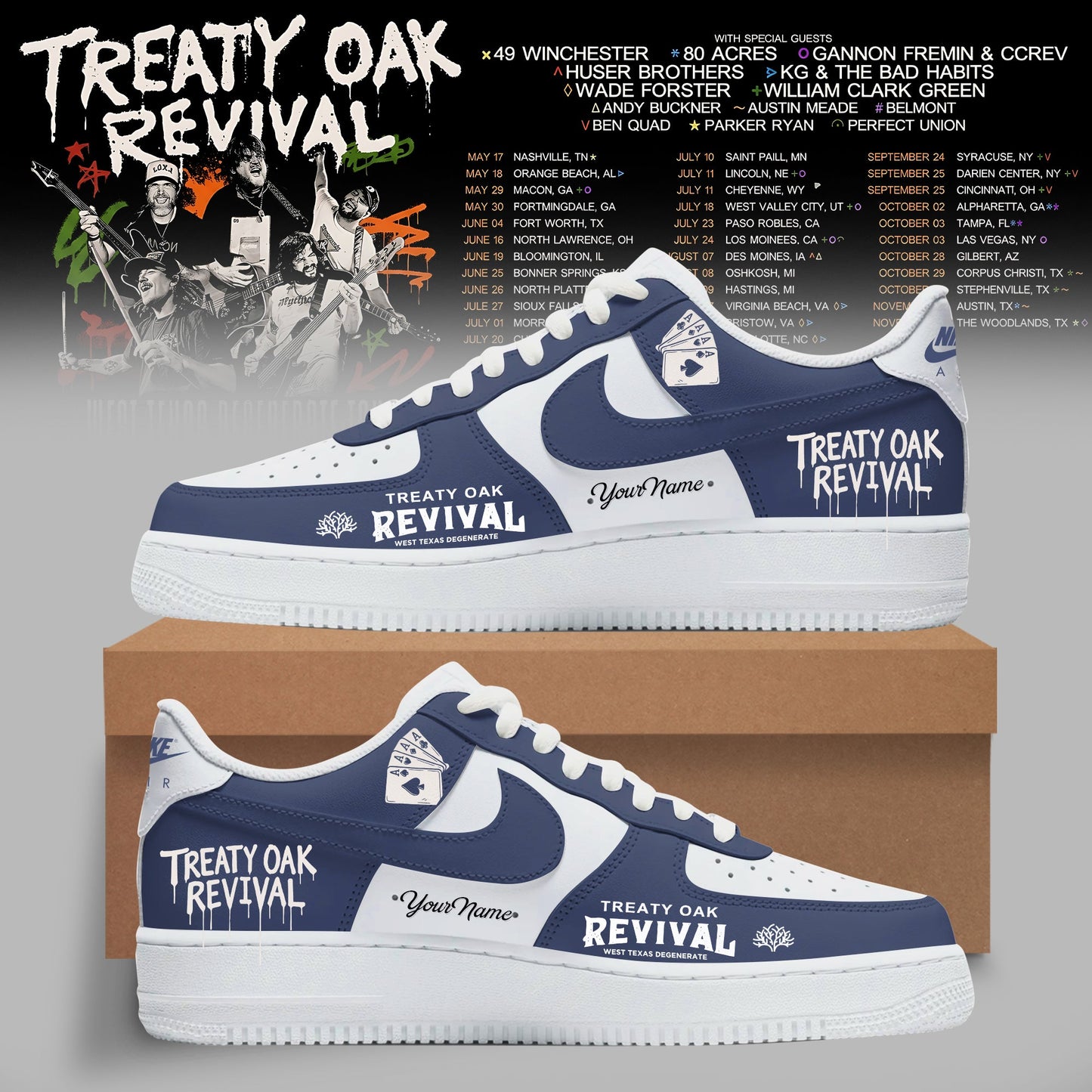 Treaty Oak Revival – West Texas Degenerate Tour Shoes