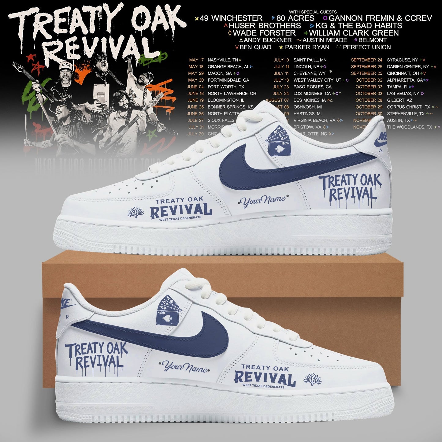 Treaty Oak Revival – West Texas Degenerate Tour Shoes
