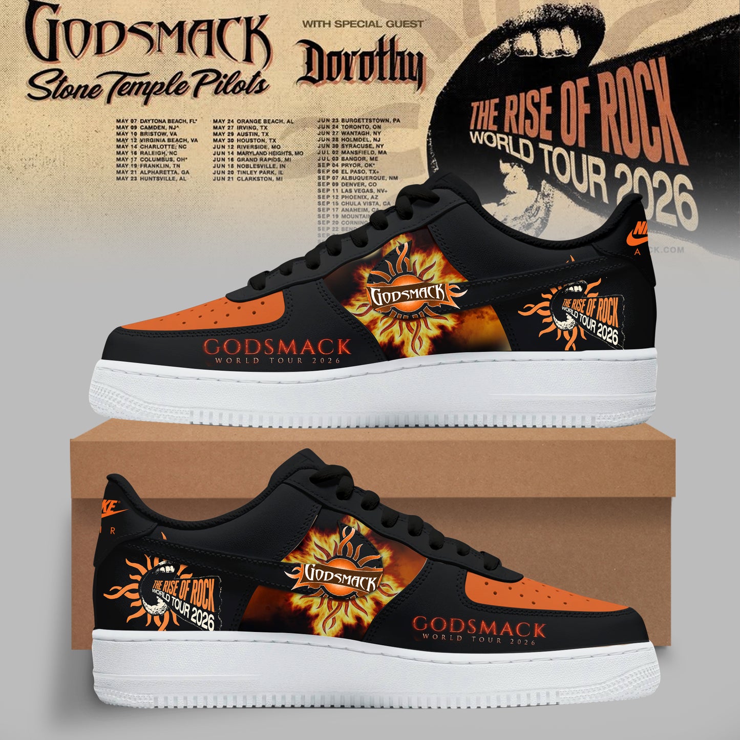 GODSMACK – THE RISE OF ROCK WORLD TOUR 2026 SHOES