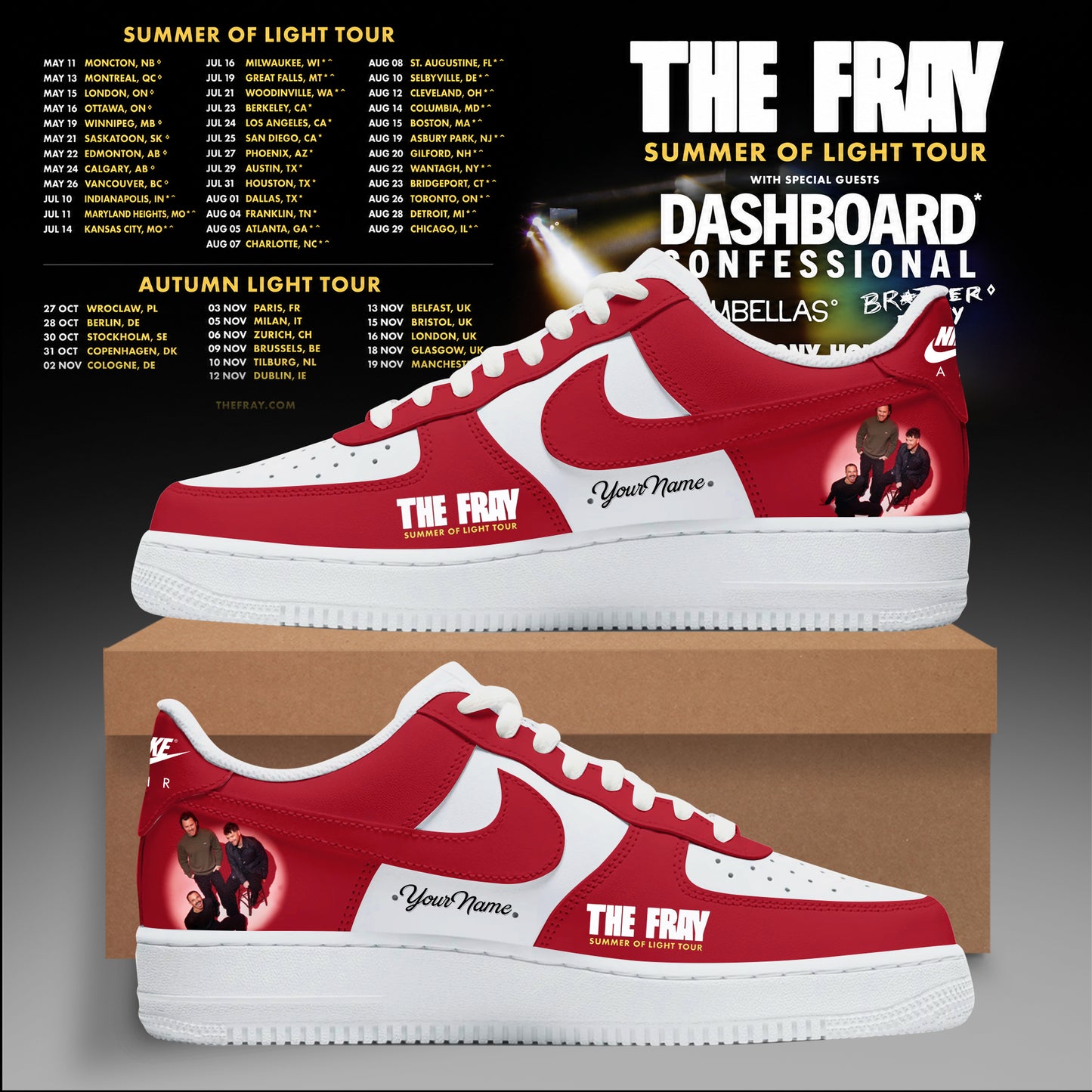 The Fray – Summer of Light Tour Limited Shoes
