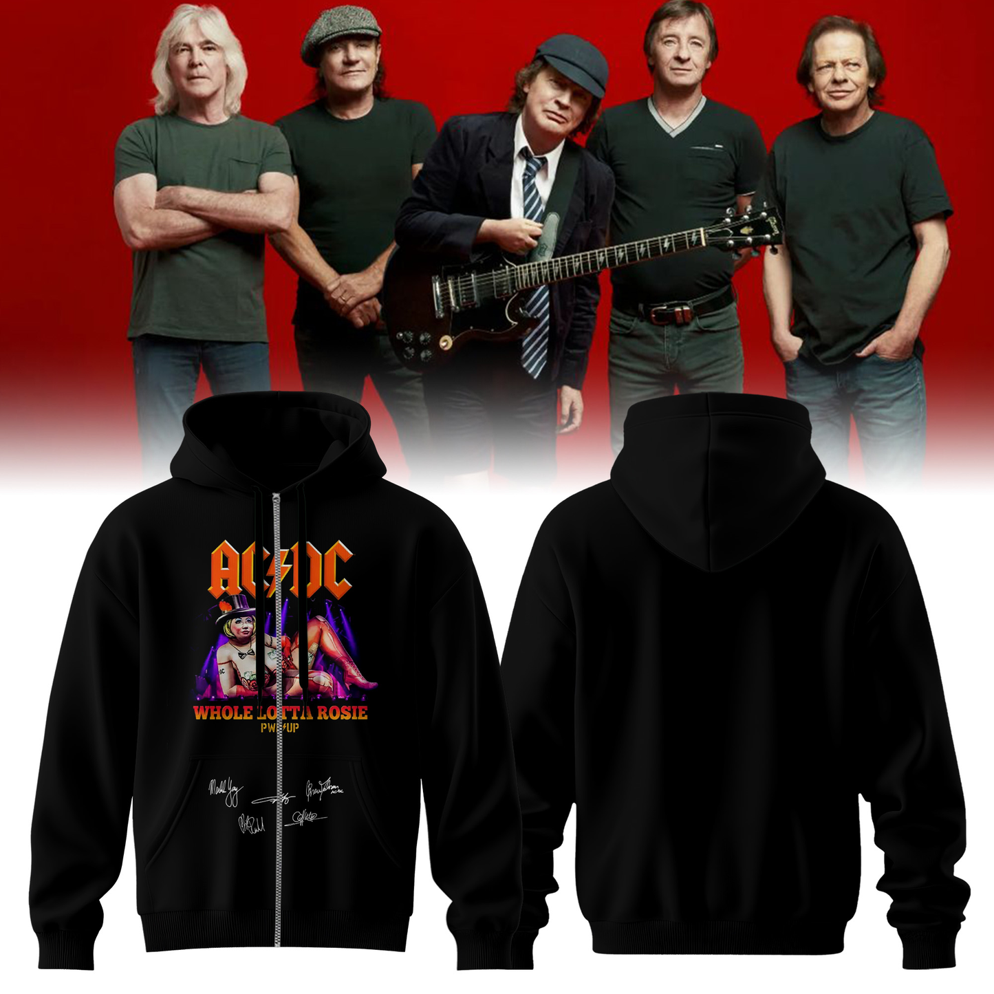 ,AC/DC ” Power Up Tour ” 2026 – Zip Hoodie