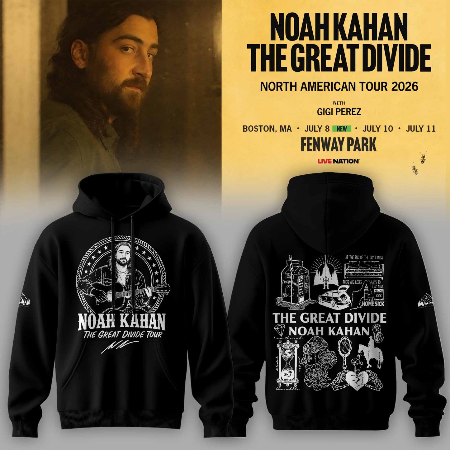 _Noah Kahan – The Great Divide Tour 2026 Limited Hoodie