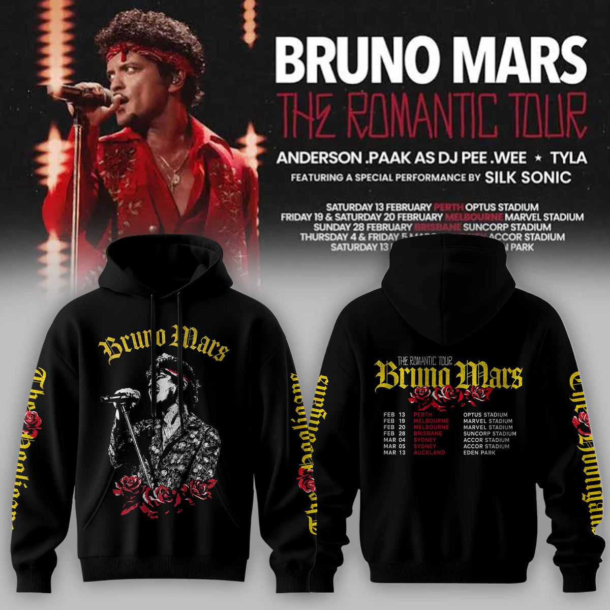 BRUNO MARS – THE ROMANTIC TOUR HOODIE