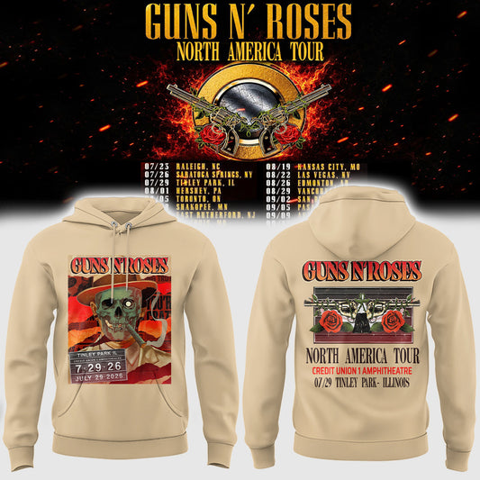 Limited Edition Guns N’ Roses “World Tour 2026” At Credit Union 1 Amphitheatre Hoodie