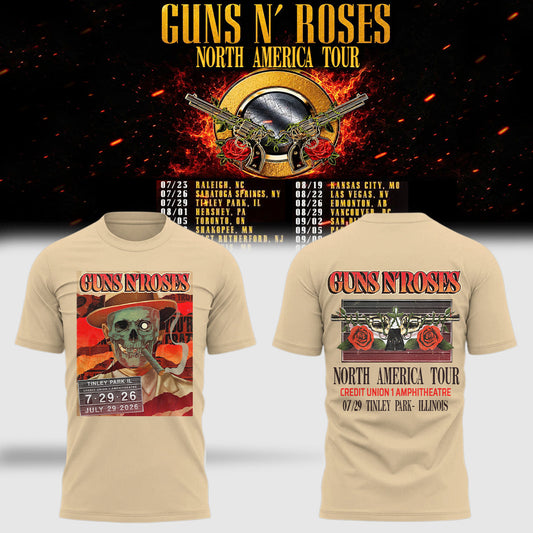 Limited Edition Guns N’ Roses “World Tour 2026” At Credit Union 1 Amphitheatre T-Shirts