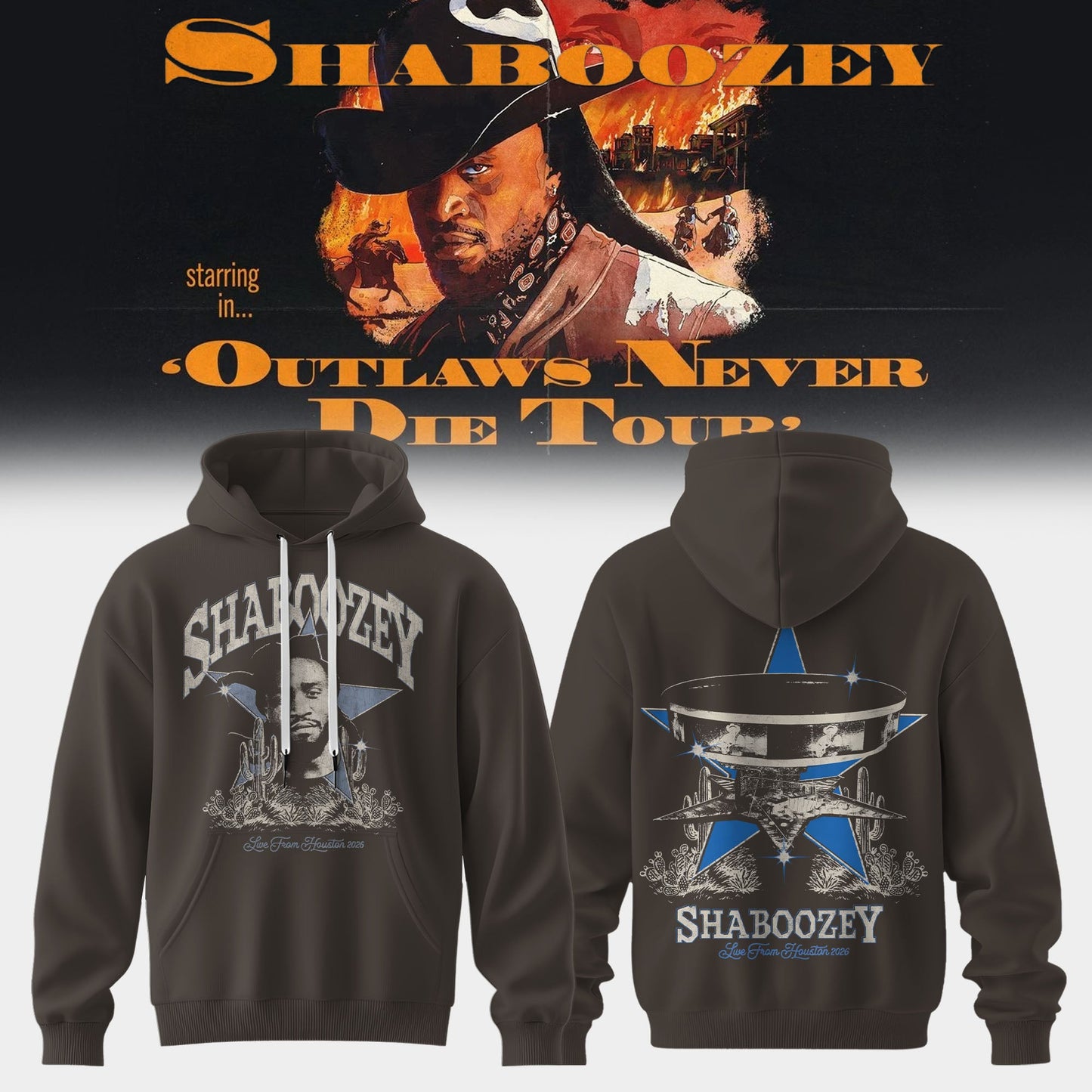 Shaboozey – The Outlaws Never Die Tour Hoodie