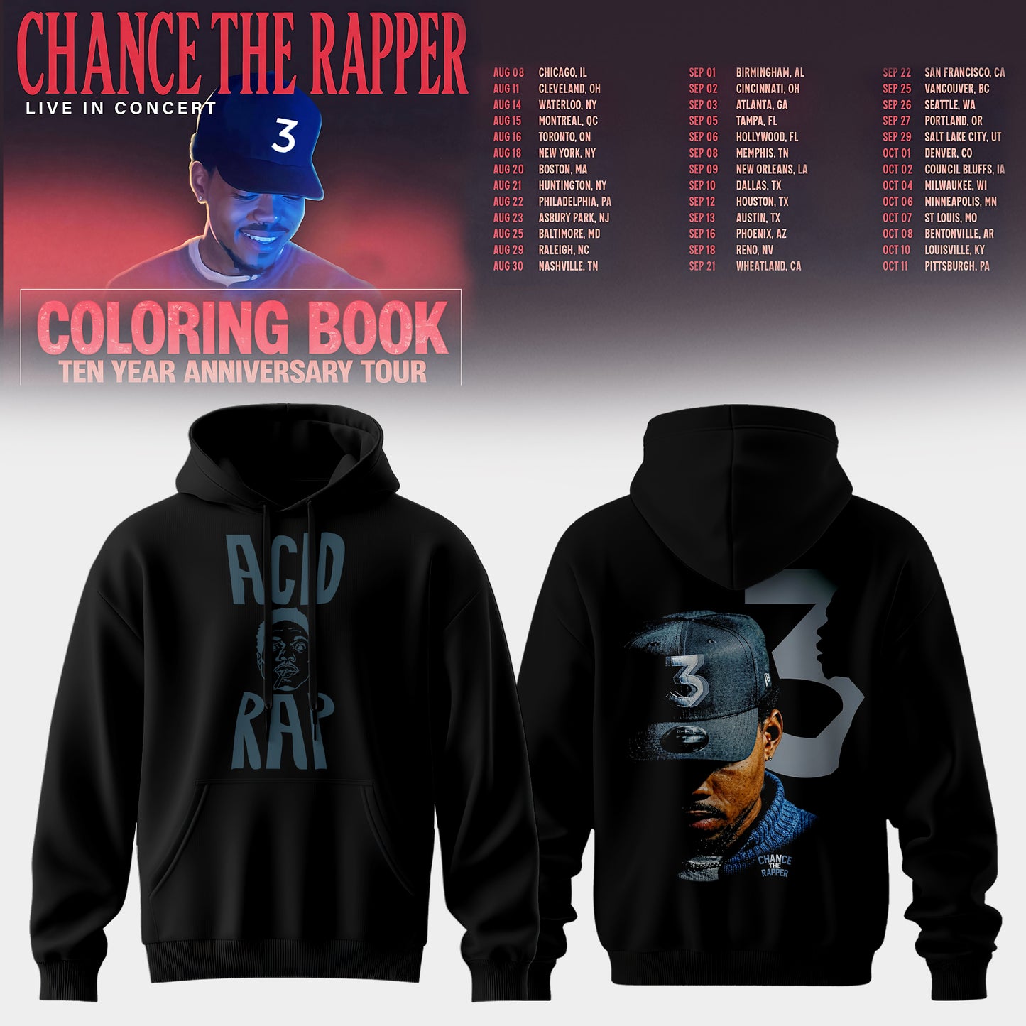 CHANCE THE RAPPER — COLORING BOOK ERA COLLECTION HOODIE