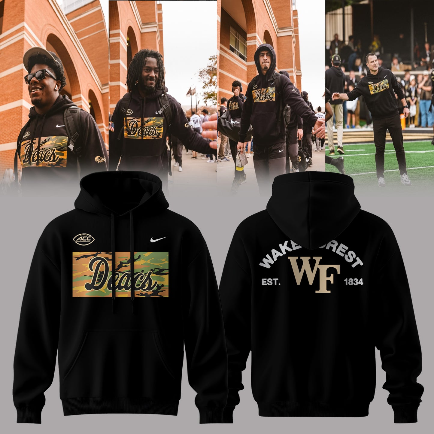 Wake Forest “Deacs Camo” Hoodie – Gear Up Like a True Demon Deacon
