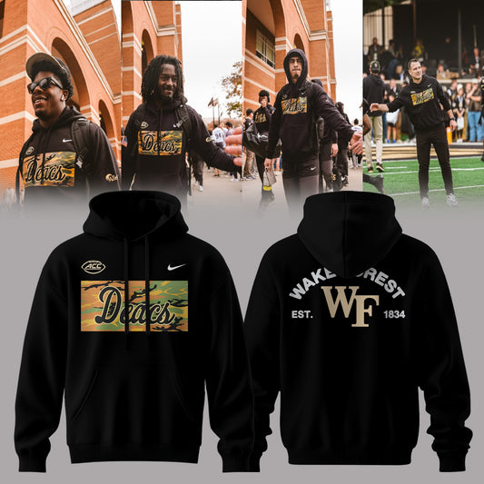 Wake Forest “Deacs Camo” Hoodie – Gear Up Like a True Demon Deacon
