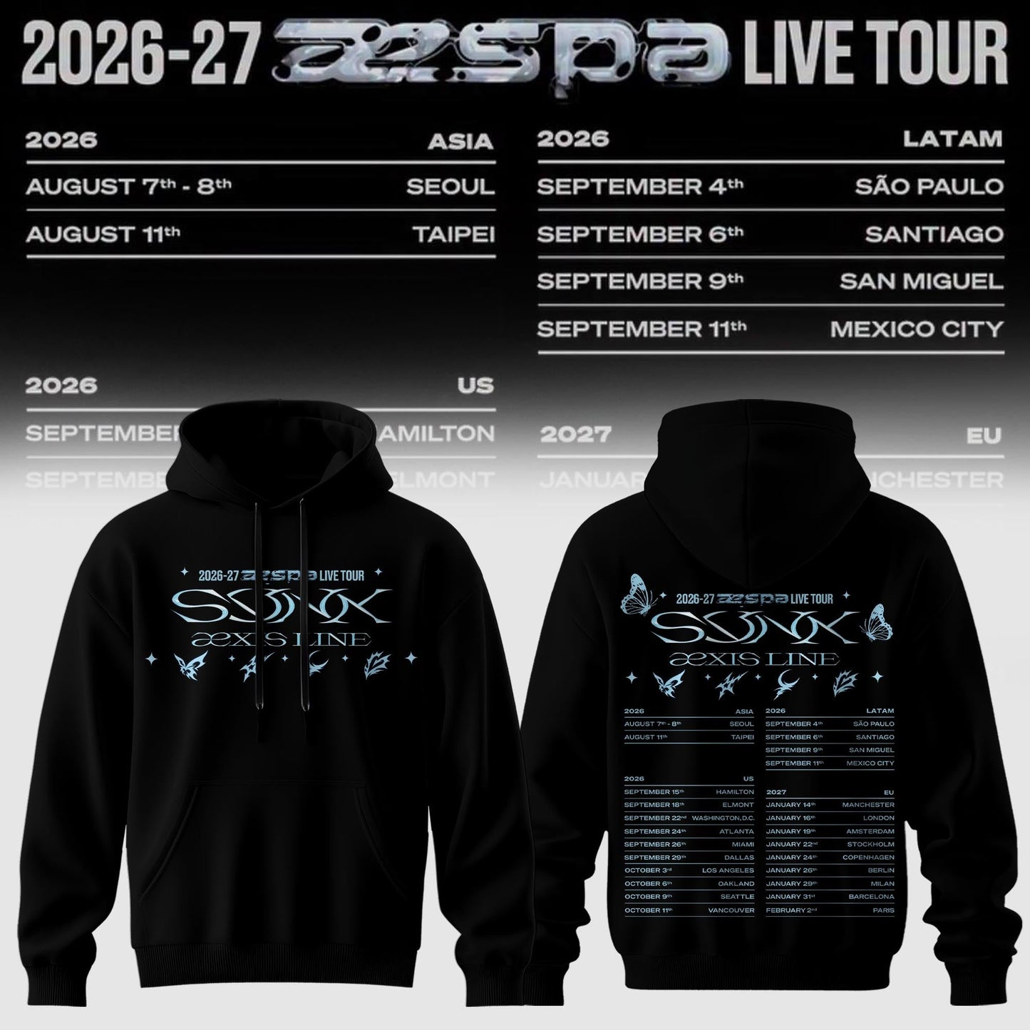 .aespa LIVE TOUR Hoodie (BLACK)