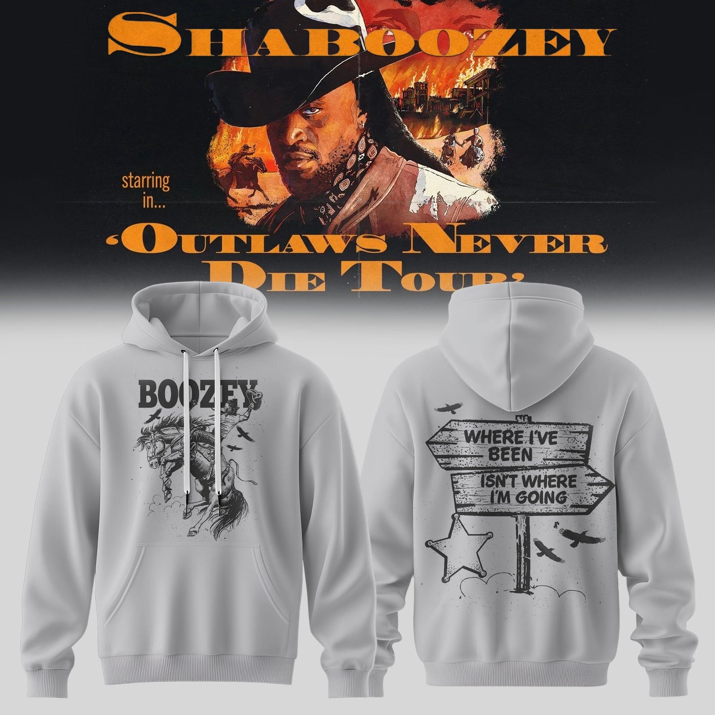 Shaboozey – The Outlaws Never Die Tour Hoodie