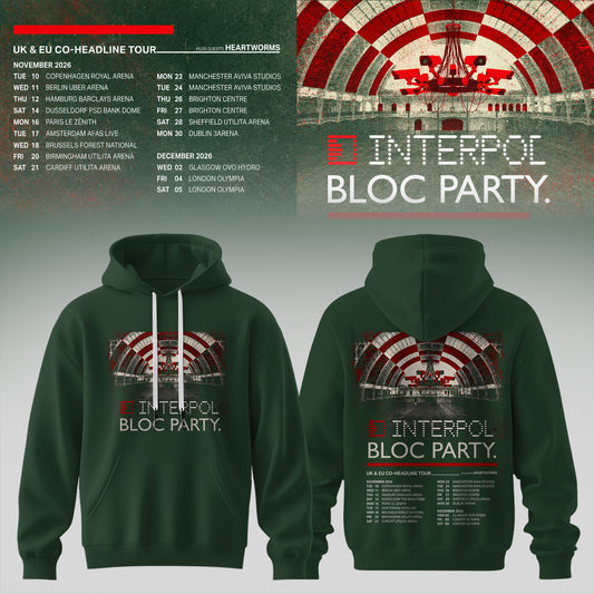 _INTERPOL x BLOC PARTY – UK & EU TOUR 2026 HOODIE COLLECTION IS HERE