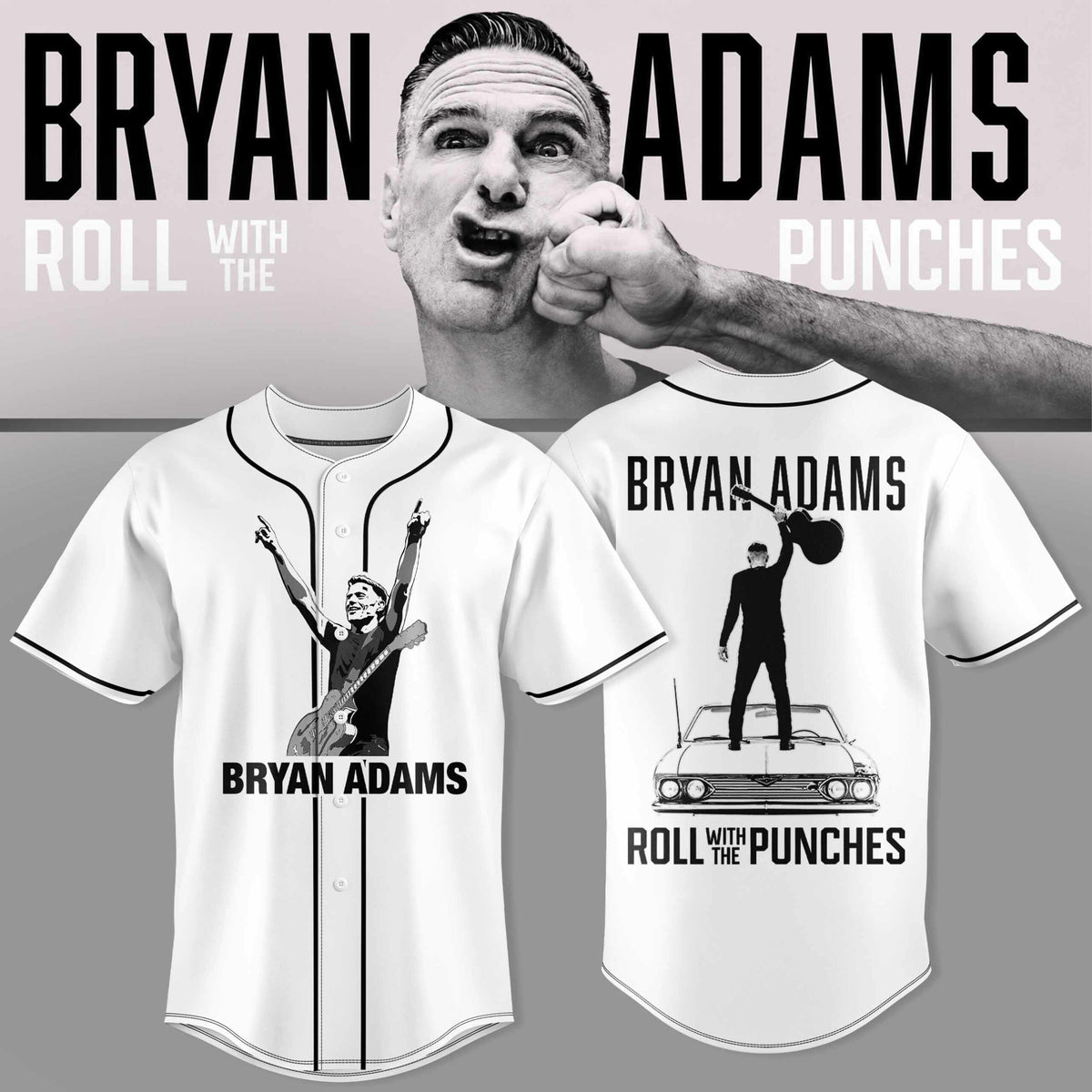 .BRYAN ADAMS – ROLL WITH THE PUNCHES TOUR JERSEY