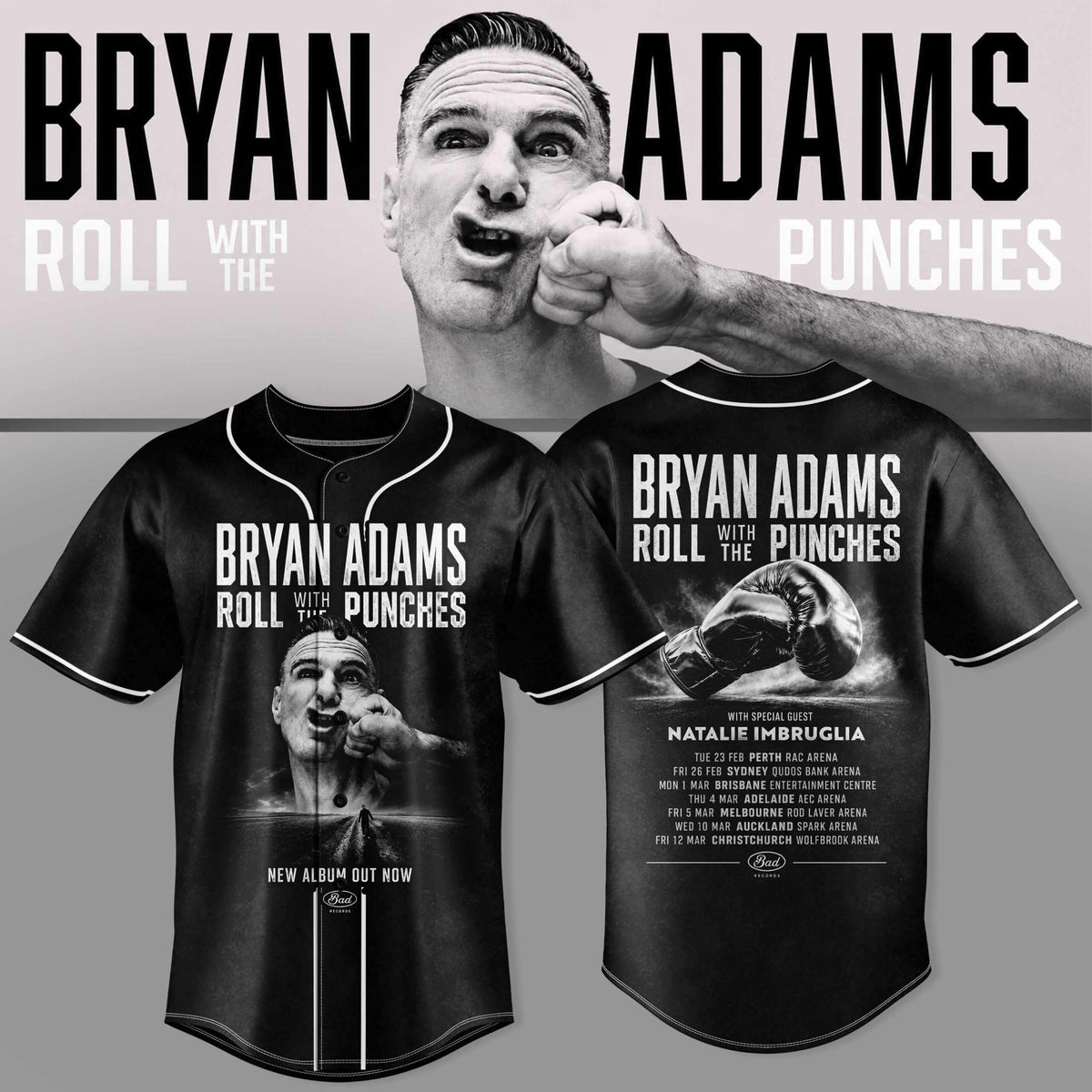 .BRYAN ADAMS – ROLL WITH THE PUNCHES TOUR JERSEY