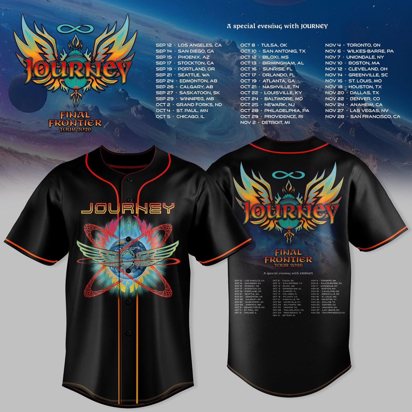 JOURNEY – FINAL FRONTIER 2026 TOUR JESEY | LIMITED DROP