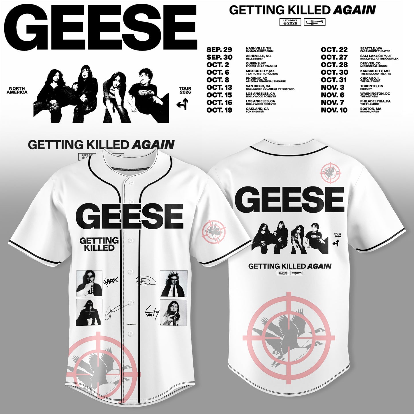 _GEESE – GETTING KILLED AGAIN TOUR JERSEY
