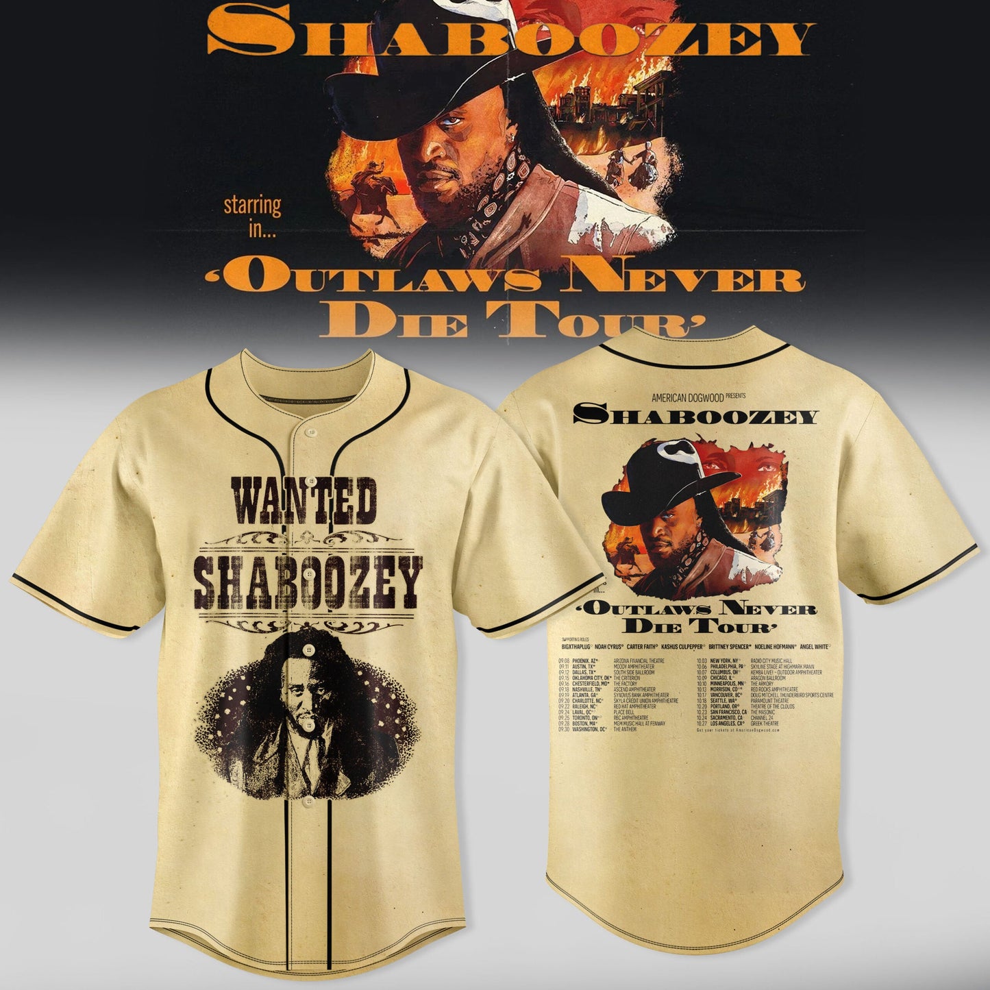 Shaboozey – The Outlaws Never Die Tour Jersey