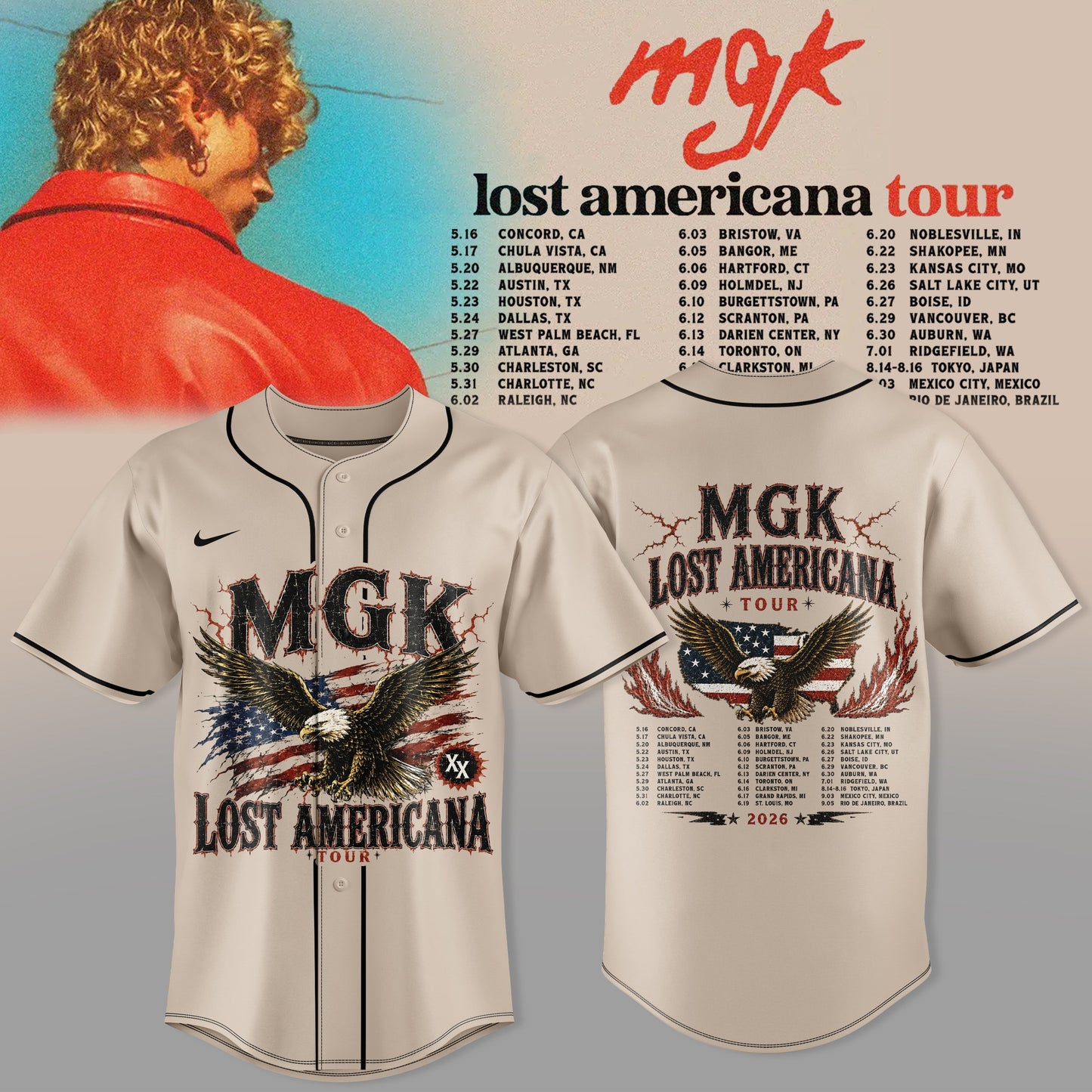 MGK – Lost Americana Tour 2026 Jersey Is Here