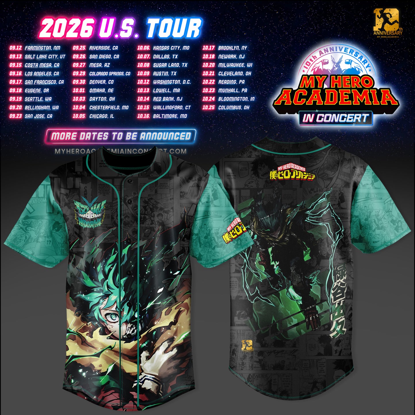 _My Hero Academia U.S. Tour Collection Jersey