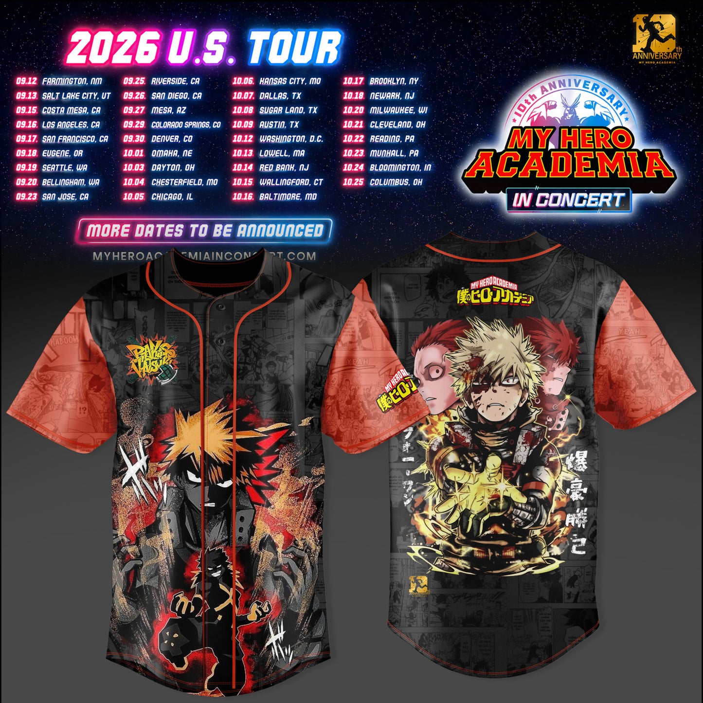 _My Hero Academia U.S. Tour Collection Jersey
