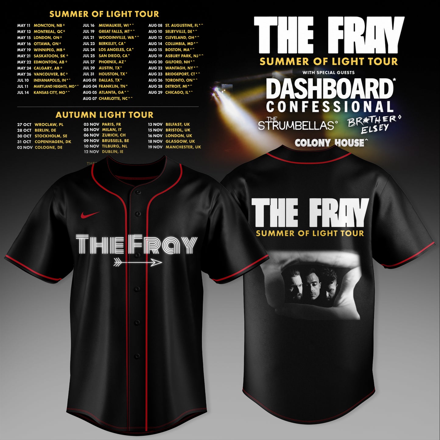 The Fray – Summer of Light Tour Limited Jersey