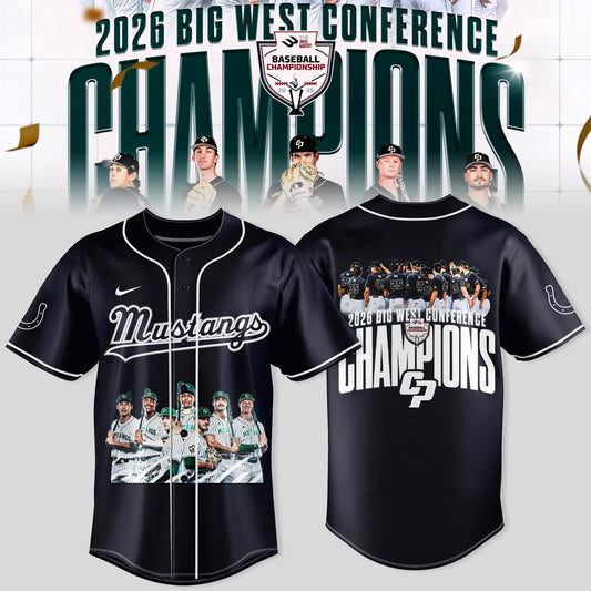 _ Big West Conference 2026 Champions – Cal Poly Mustangs Baseball Jersey